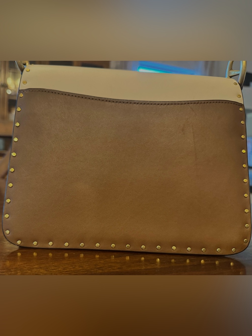 Coach Beat 4595 Colorblock with Rivets, Suede and Leather Crossbody Bag - Picture 5 of 14